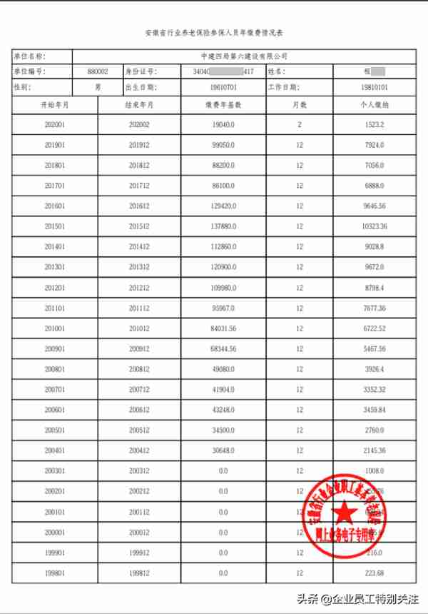 安徽省省直养老保险参保缴费凭证（个人缴费明细）打印操作方法